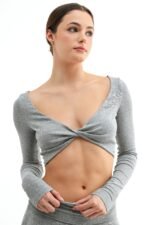 Ease Twist Top  │ Grey - Image 3